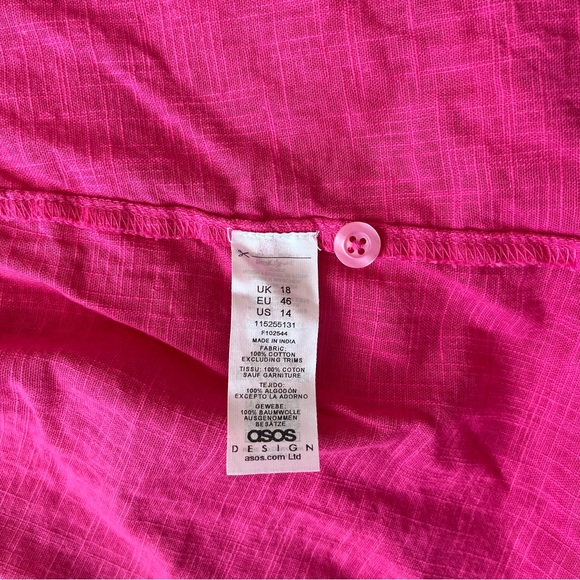 ASOS DESIGN Curve Long Sleeve Button Down Shirt, Rushed Sleeves, size 14 - Picture 10 of 10